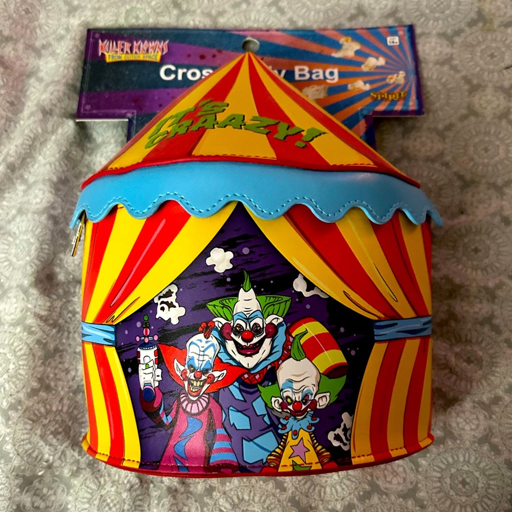 killer Klowns from outer space circus tent, Nwt bag with strap! Halloween Goth